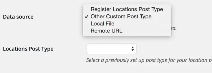 Add locations with a new or existing custom post type